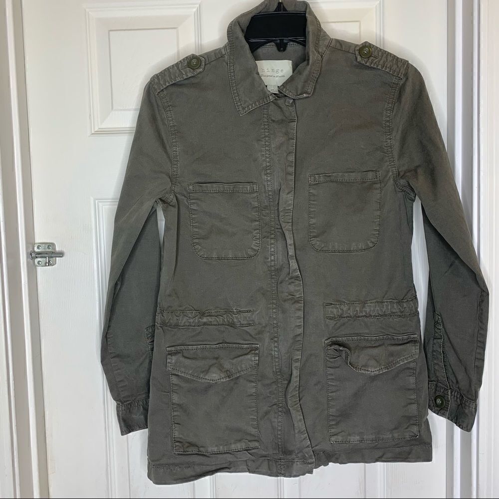 Hinge Army Green Utility Jacket Size XS - Picture 2 of 10